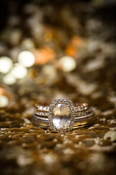 Raw Diamond Engagement Ring