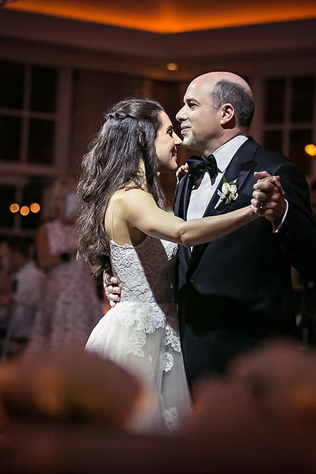 Father dances with daughter during Fiddler's Elbow Wedding reception