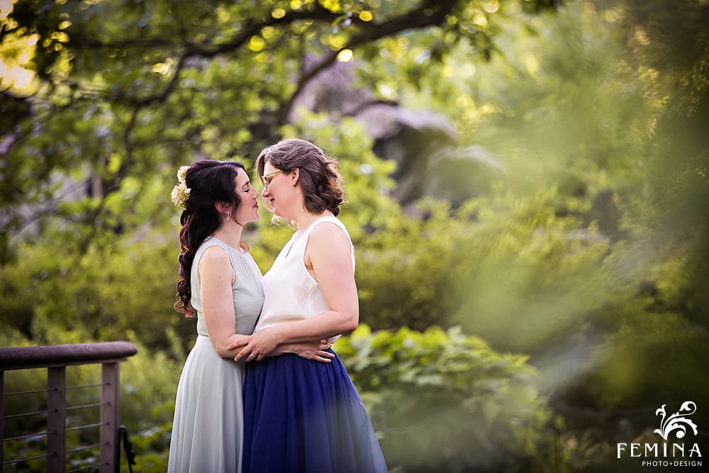 New York Botanical Garden Wedding of beautiful LGBT couple