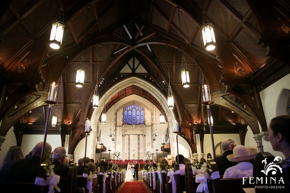 wedding ceremony at wayne presbyterian church
