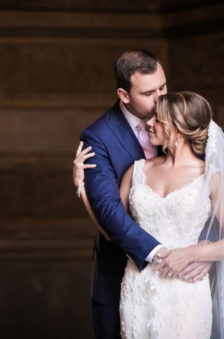 Amber and Will on their wedding day at Philadelphia City Hall