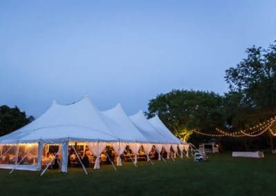 Hamptons tented wedding reception at Gansett Green Manor