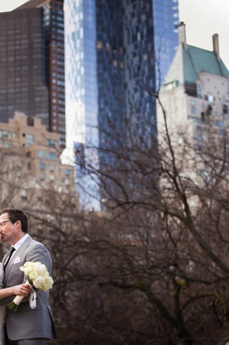 Bride & Groom after their Elopement in Central Park, NYC
