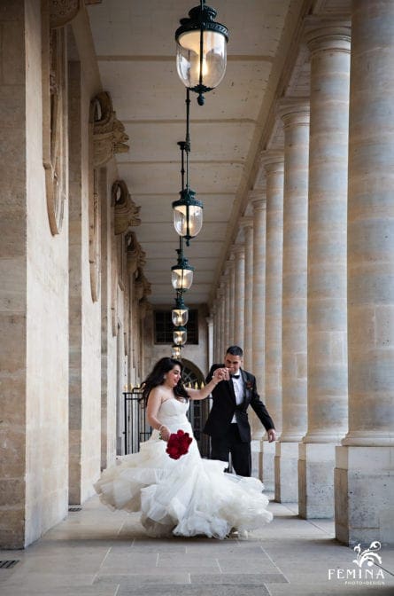 Paris Destination Wedding Photography at Palais Royale
