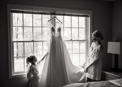 Bride and Step Daughter Getting Ready