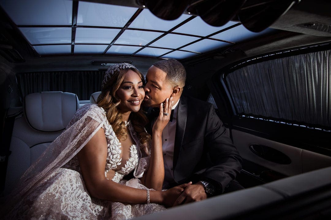 Cynthia Bailey and Mike Hill Wedding Photoshoot for Sophisticated Weddings Magazine