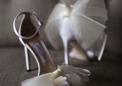 wedding shoe detail at Le Chateau