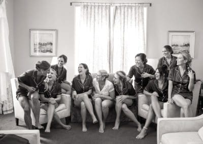 bridesmaids gathering at Whitby Castle (Rye, NY)