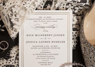 wedding invitations to Gotham Hall, NYC