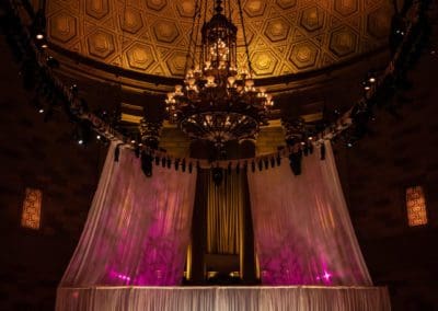 Gotham Hall wedding ceremony set up