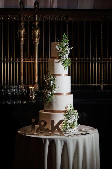 wedding cake at Gotham Hall, NYC