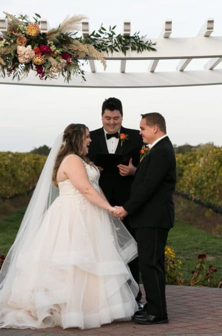 Wedding Ceremony at Tomasello Winery in Hammonton, NJ
