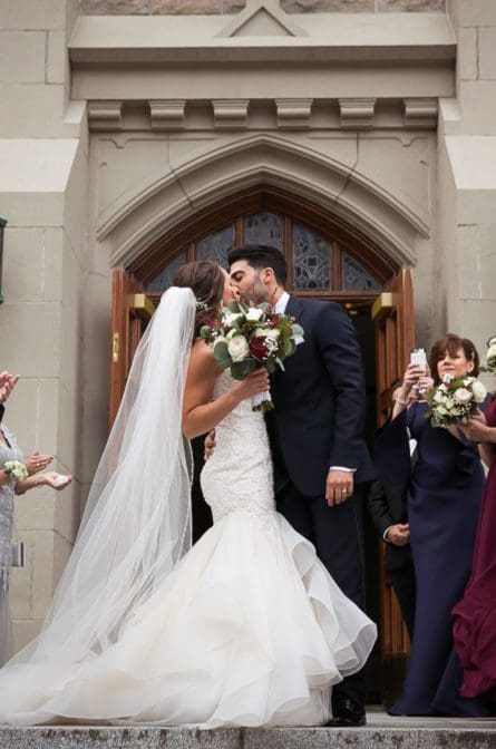 Wedding Exit at Our Lady of Mount Carmel in Ridgewood, NJ